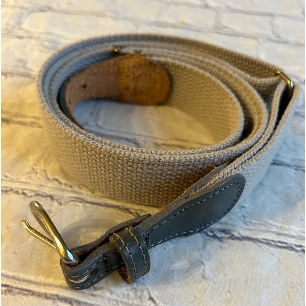 CINTAS MENS ADJUSTABLE FABRIC GREY LEATHER BELT